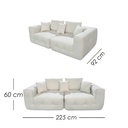 Sofá Livorno Beige 2 plazas