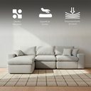 Sofá Esquinera Cloud Beige 4 plazas