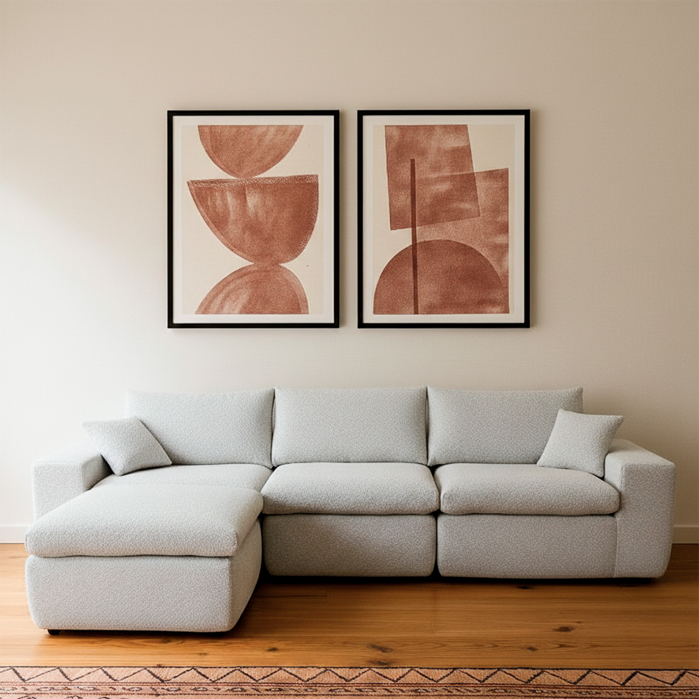 Sofá Esquinera Cloud Beige 4 plazas