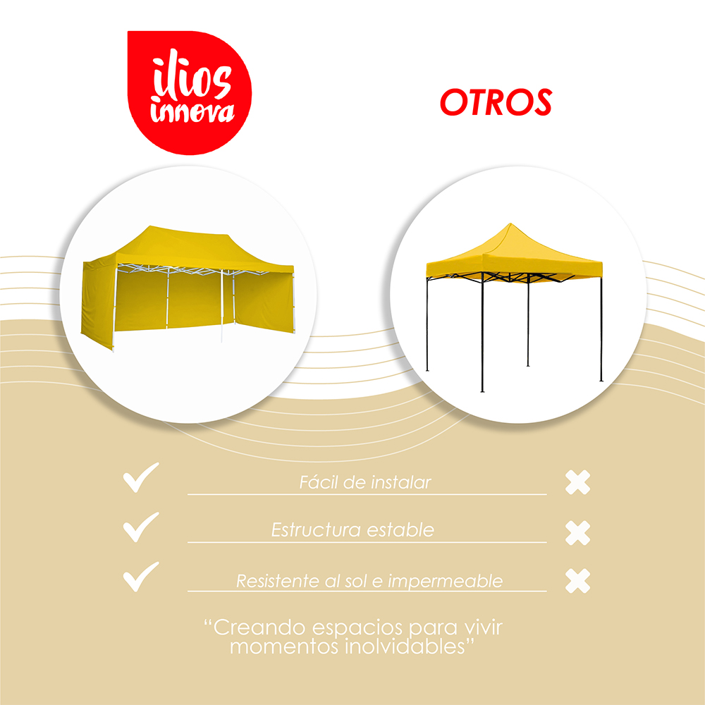 Toldo Plegable 3x4.5 Amarillo