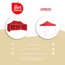 Toldo Plegable 3x4.5 Rojo