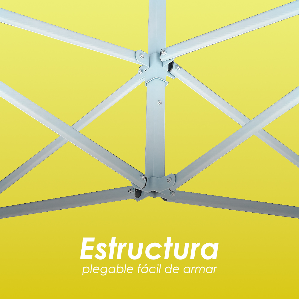 Toldo Plegable 3x4.5 con Paredes Amarillo