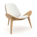 Silla Shell Concha Blanca