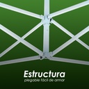 Toldo Plegable 3x4.5 con Paredes Verde