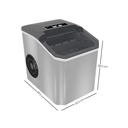 Máquina de hielo con acabado en acero inoxidable