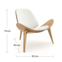 Silla Shell Concha Blanca