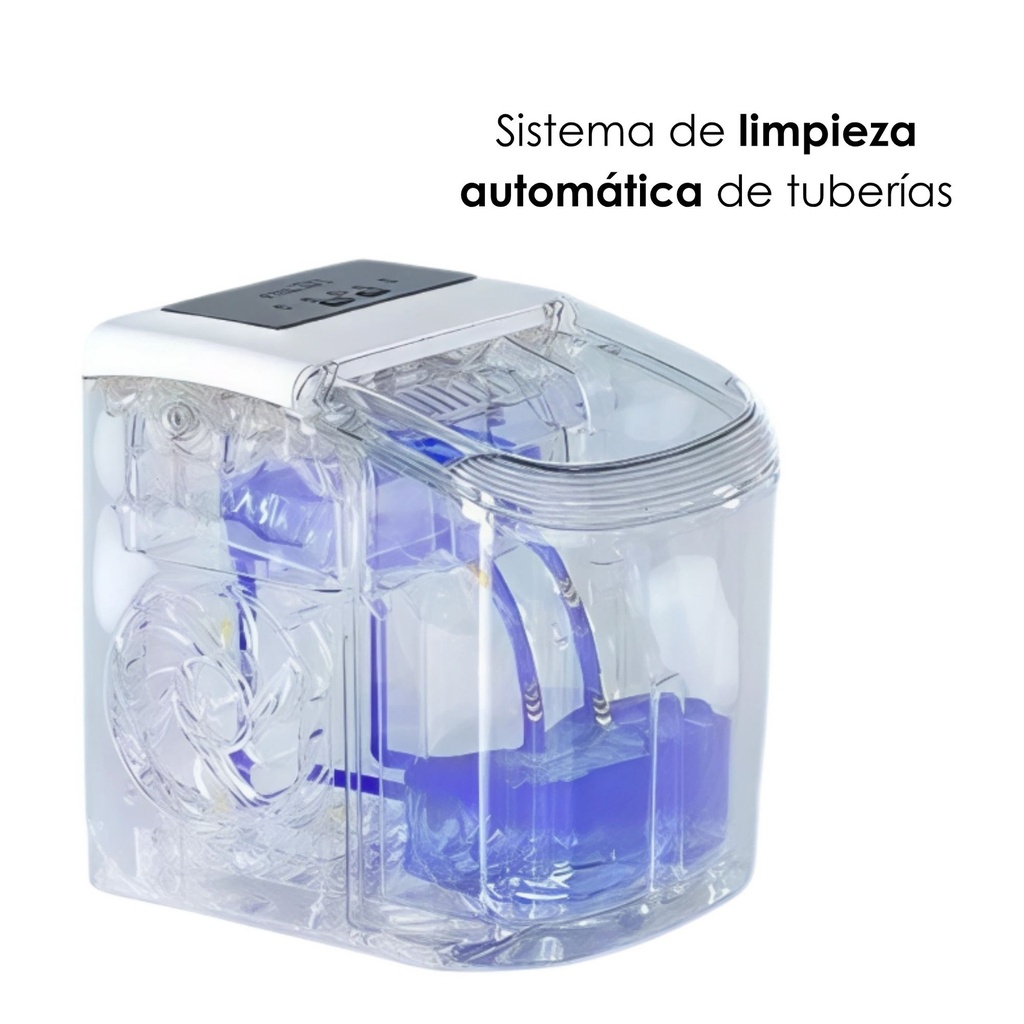 Máquina de hielo con acabado en acero inoxidable