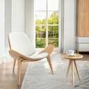 Silla Shell Concha Blanca