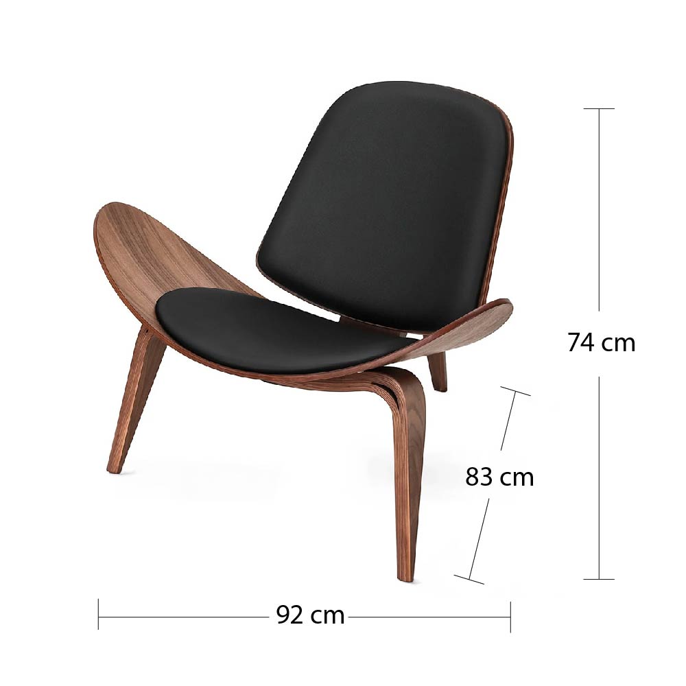 Silla Shell Concha Negra