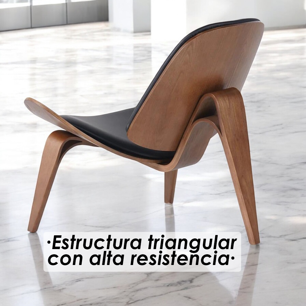 Silla Shell Concha Negra
