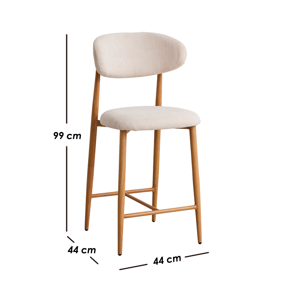 4 Sillas de Bar Dinamarca Beige