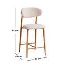 4 Sillas de Bar Dinamarca Beige