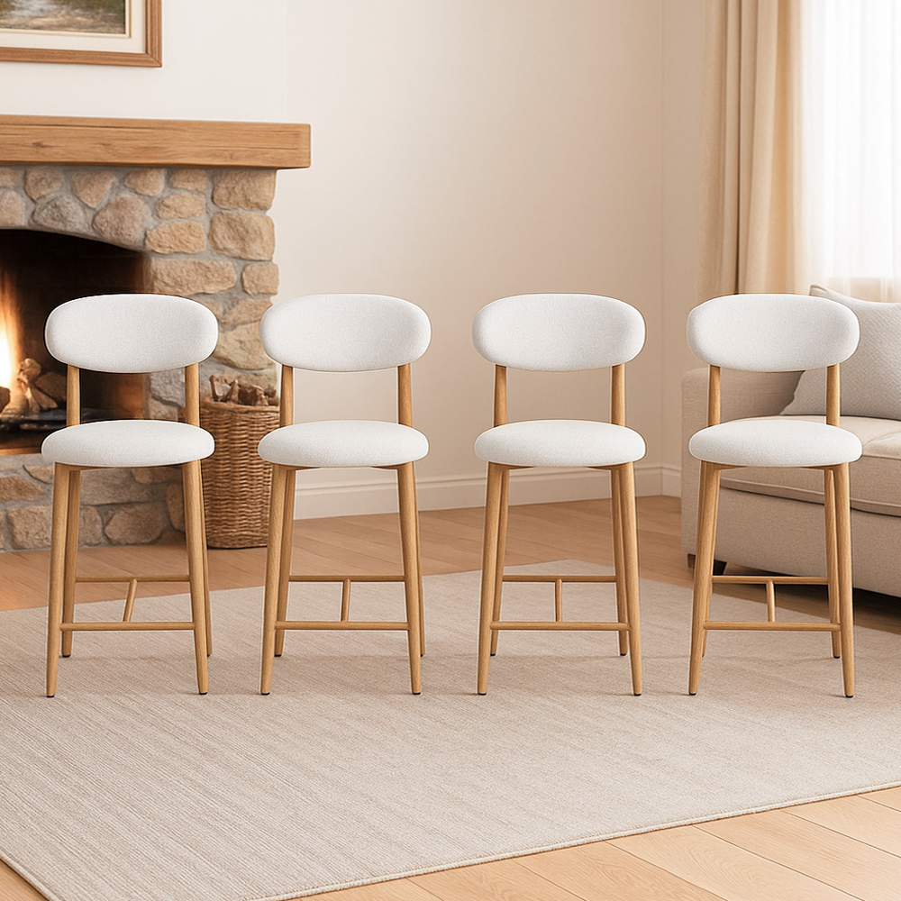 4 Sillas de Bar Dinamarca Beige