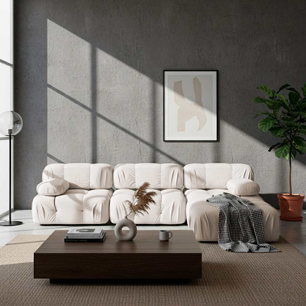 Sofá Florencia Beige 4 plazas