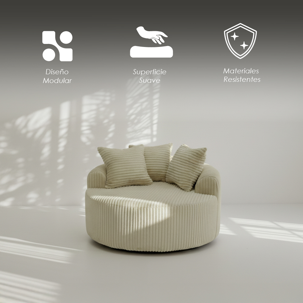 Sofá Forli Beige Individual 