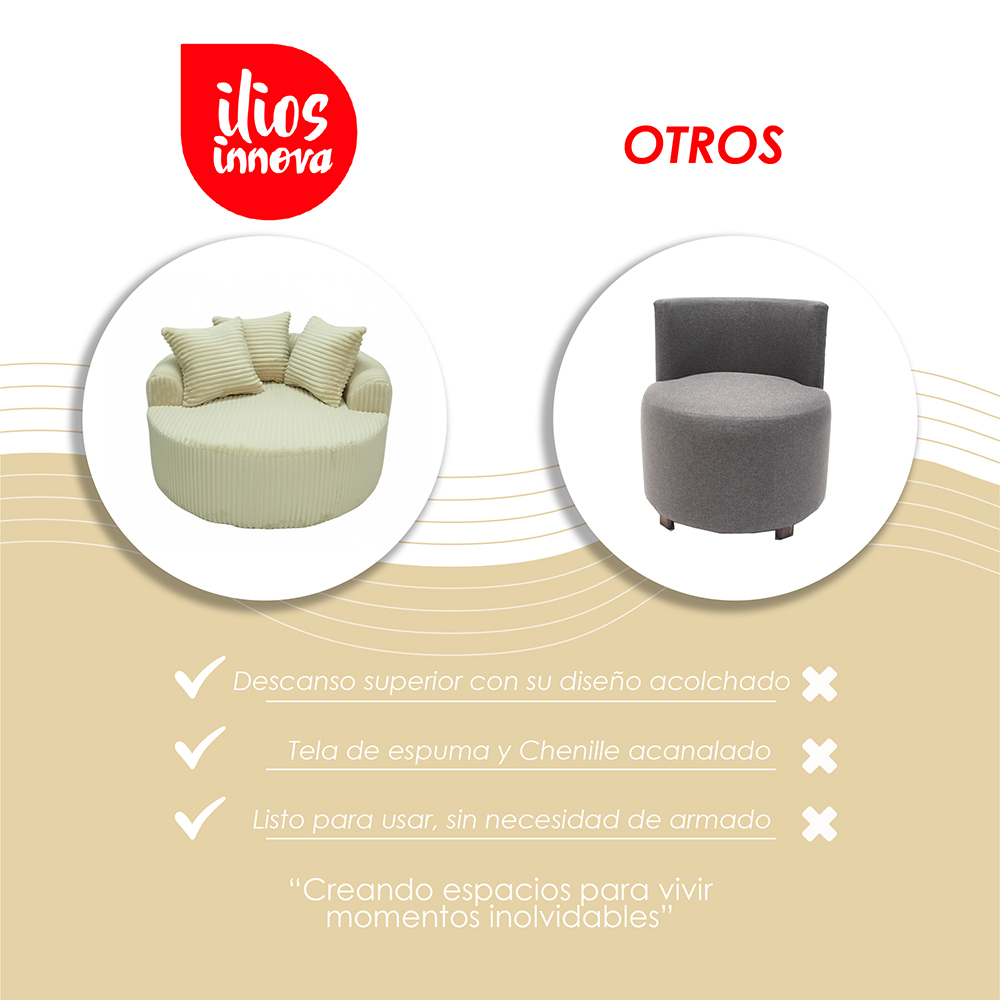 Sofá Forli Beige Individual 