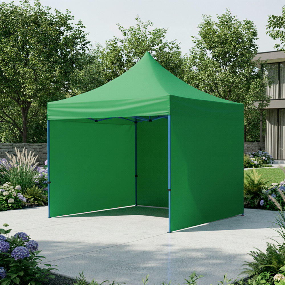 Toldo Plegable 3x3 con Paredes Verde