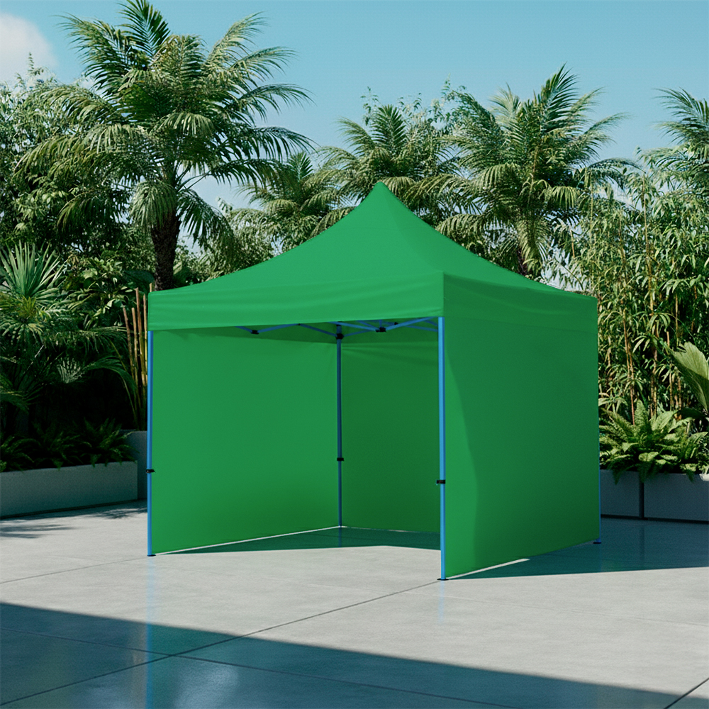 Toldo Plegable 3x3 con Paredes Verde