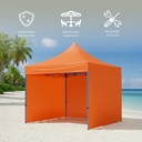 Toldo Plegable 3x3 con Paredes Naranja