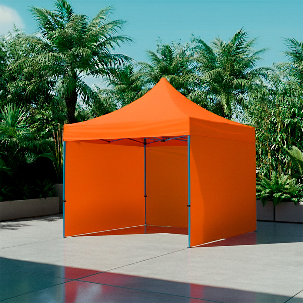 Toldo Plegable 3x3 con Paredes Naranja