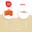 Toldo Plegable 3x3 con Paredes Naranja