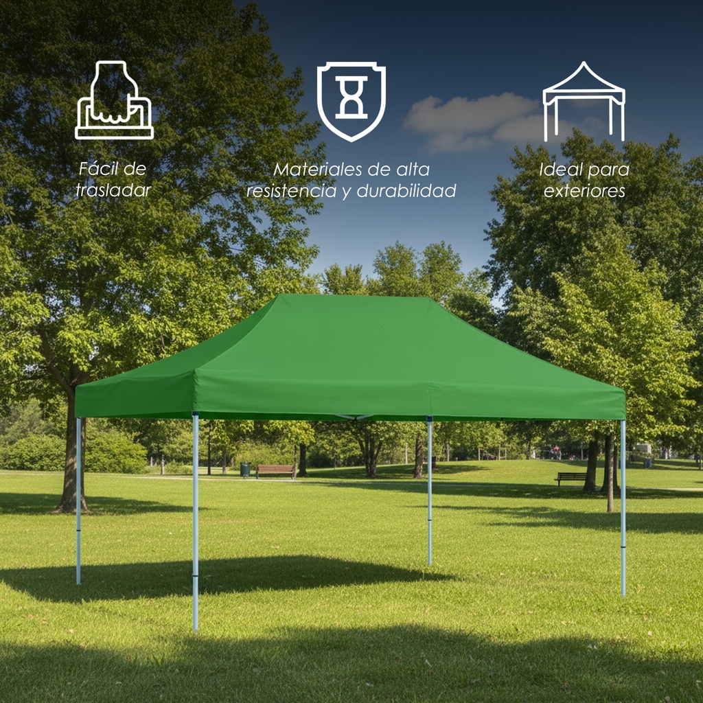 Toldo Plegable 2x3 Verde