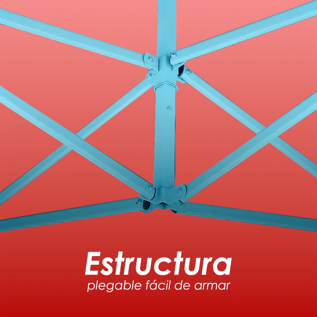 Toldo Plegable 2x3 Rojo