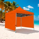 Toldo Plegable 2x2 con Paredes Naranja