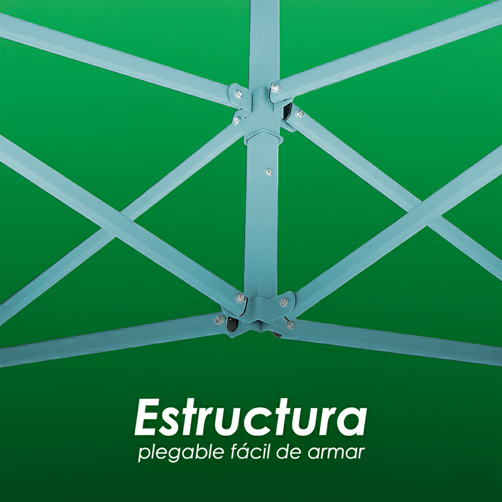 Toldo Plegable 2x2 con Paredes Verde