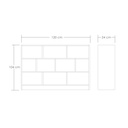 Librero organizador de 10 cubos