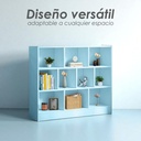 Librero organizador de 10 cubos