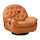 Sofá Naranja Reclinable Eléctrico