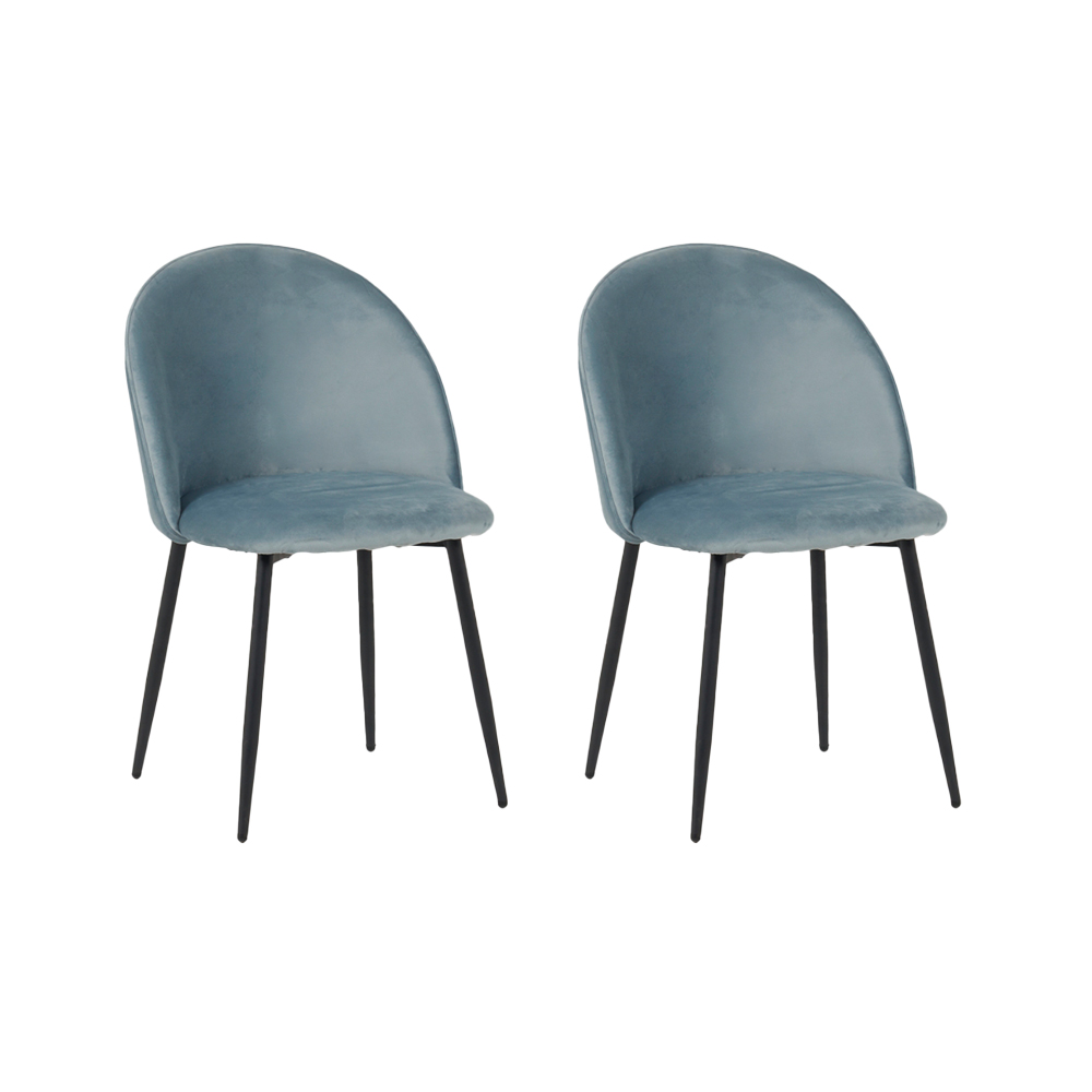 [2Silla-Rolet/Azul] 2 Sillas de Comedor Azul Rolet