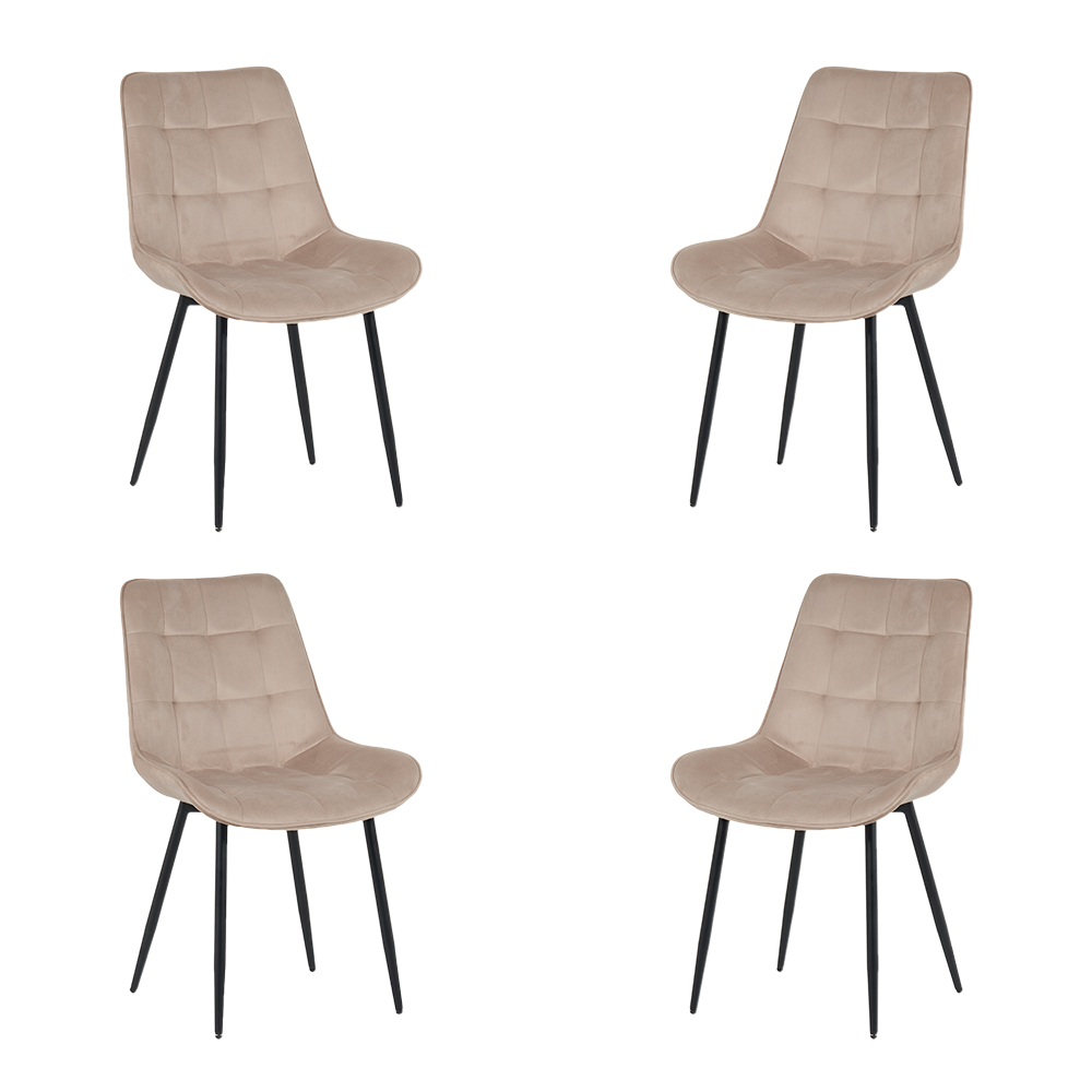 [4Silla-Lar/Bei] 4 Sillas de Comedor Beige Lar