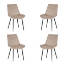 4 Sillas de Comedor Beige Lar