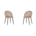 2 Sillas de Comedor Beige Rolet