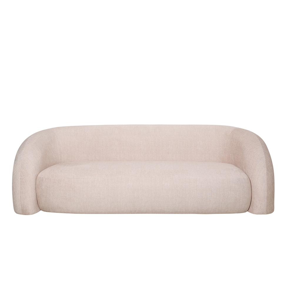 Sofá Kobe Curvo Beige 3 Plazas