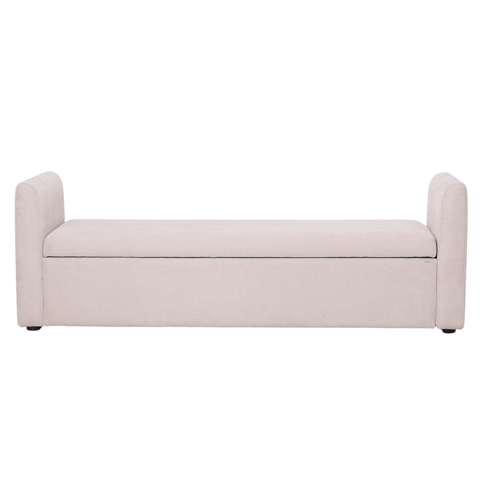 [Tab-Kioto/Bei] Taburete Minimalista Kioto Beige con Almacenamiento