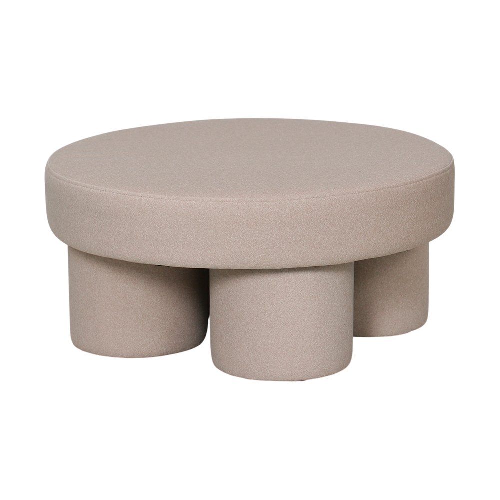 Taburete Redondo Minimalista Moderno Beige