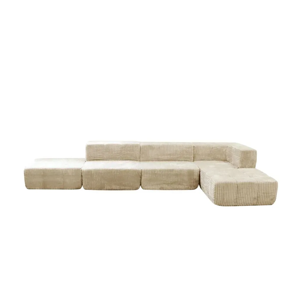 [Sofa-Milan/5P-Bei] Sofá Milán Beige 5 plazas