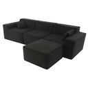 Sofá Siena Negro 4 plazas