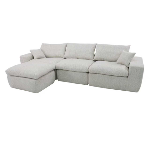[Sofa4P-Esq/Cloud] Sofá Esquinera Cloud Beige 4 plazas