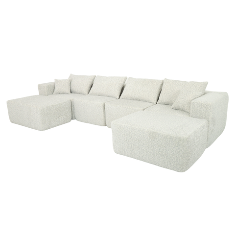 [Sofa4P-Genova/Bei] Sofá Génova Beige 4 plazas