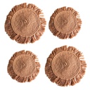 Paquete 4 Manteles Redondos Boho Macramé Cafe