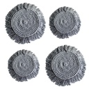 Paquete 4 Manteles Redondos Boho Macramé Gris