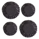 Paquete 4 Manteles Redondos Boho Macramé Negro