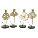 4 Portavelas Color Dorado