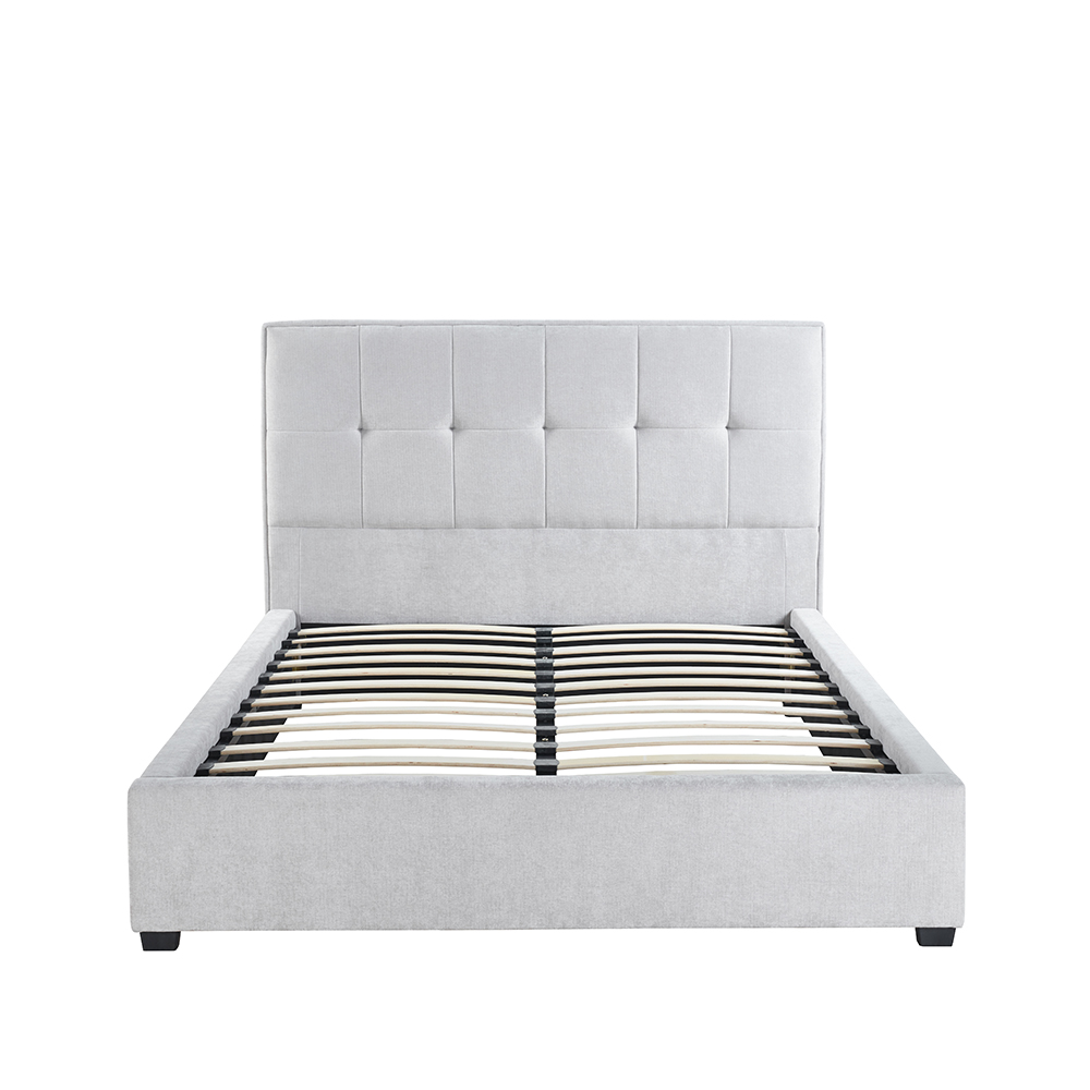 [Cama-5460/Gri/M] Base con Cabecera 5460 Gris Matrimonial