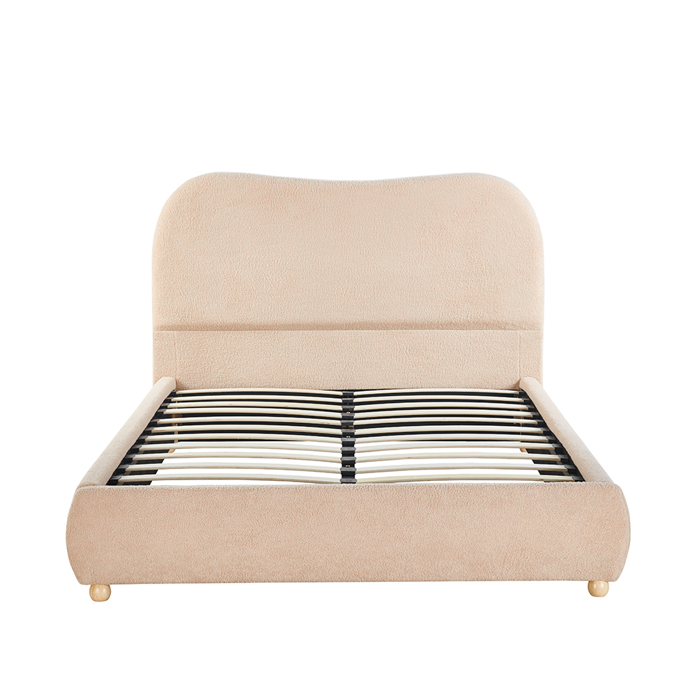 [Cama-3861/Bei/M] Base con Cabecera 3861 Beige Matrimonial