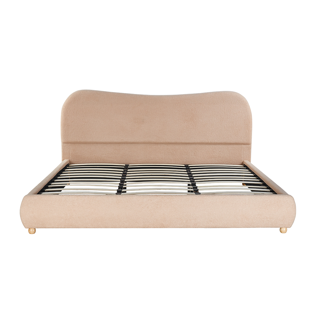 [Cama-3861/Bei/K] Base con Cabecera 3861 Beige King Size